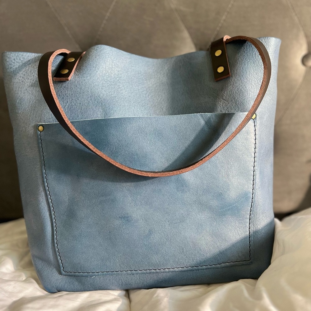 Portland leather goods medium classic 🦄 indigo unicorn tote